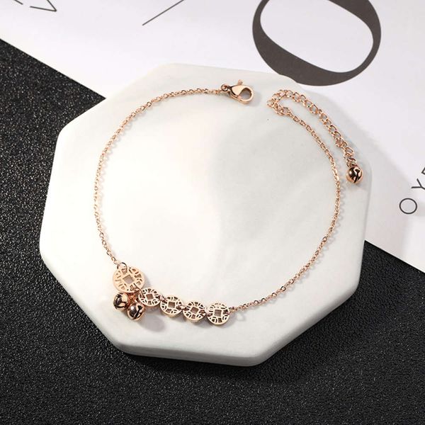 strands bracelet titanium steel rose gold copper money bell korean style temperament personality simple first jewelry creative transfer, Black
strands bracelet titanium steel rose gold copper money bell korean style temperament personality simple first jewelry creative transfer, Black