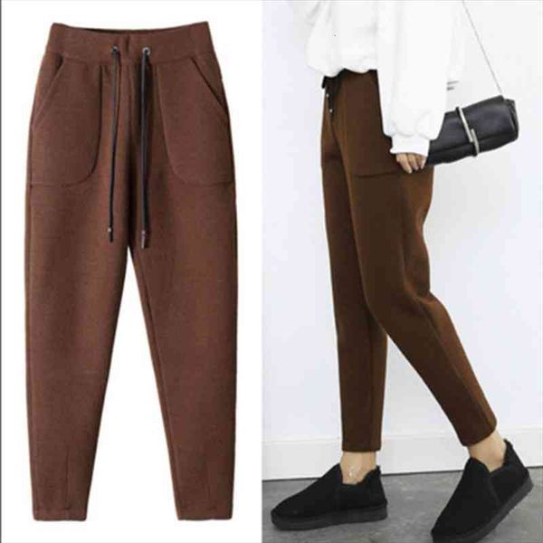 thicken women pencil pants autumn winter plus size ol style wool female work suit pant loose female trousers capris, Black;white
thicken women pencil pants autumn winter plus size ol style wool female work suit pant loose female trousers capris, Black;white