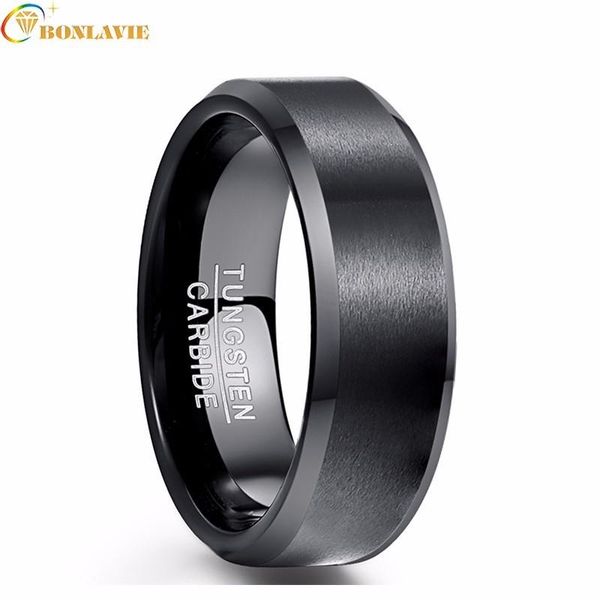wedding rings bonlavie classic vintage men ring jewelry 8mm width polished plating black tungsten steel for male gift, Slivery;golden
wedding rings bonlavie classic vintage men ring jewelry 8mm width polished plating black tungsten steel for male gift, Slivery;golden