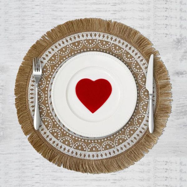 mats & pads placemat round table mat cotton linen with delicate tassels decorative insulation non-slip 39cm
mats & pads placemat round table mat cotton linen with delicate tassels decorative insulation non-slip 39cm