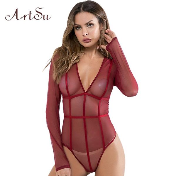 women's jumpsuits & rompers streetwear women bodysuit see-through mesh v-neck cross long sleeve spring bodycon female body romper, Black;white
women's jumpsuits & rompers streetwear women bodysuit see-through mesh v-neck cross long sleeve spring bodycon female body romper, Black;white