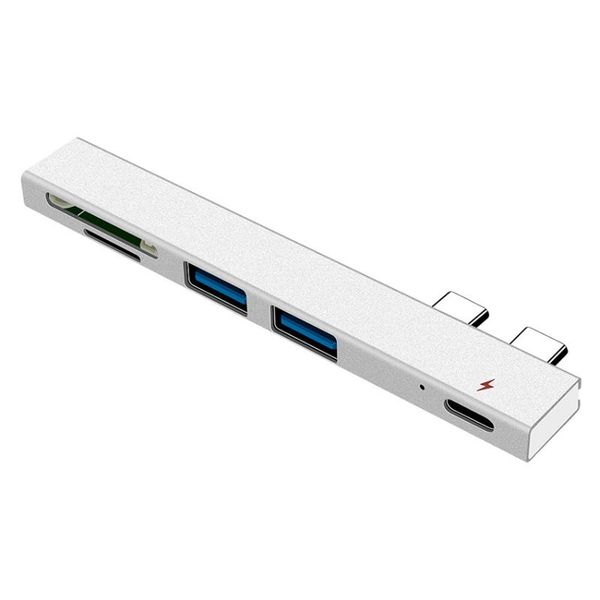 hubs dual usb c hub adapter, 5 in 1 type hub, 2 2.0 ports, sd/tf card reader, pd charging for lapphone, aluminum
hubs dual usb c hub adapter, 5 in 1 type hub, 2 2.0 ports, sd/tf card reader, pd charging for lapphone, aluminum