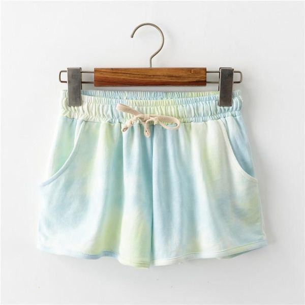 women's shorts water color drawstring waist women multicolor dye casual 2021 fashion mid loose summer, White;black
women's shorts water color drawstring waist women multicolor dye casual 2021 fashion mid loose summer, White;black