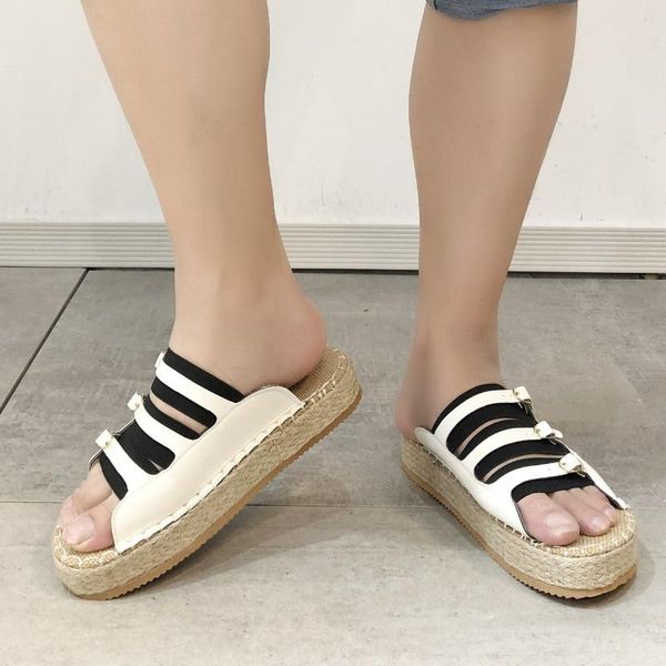 slippers women summer big size slides platform low shoes pantofle 2021 rome fabric hoof heels pu rubber basic scandals, Black
slippers women summer big size slides platform low shoes pantofle 2021 rome fabric hoof heels pu rubber basic scandals, Black