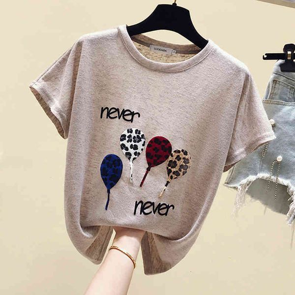 women's t-shirt new fashion summer geometric t women sequined korean style womens clothing woman tshirt tee femme ich9, White
women's t-shirt new fashion summer geometric t women sequined korean style womens clothing woman tshirt tee femme ich9, White