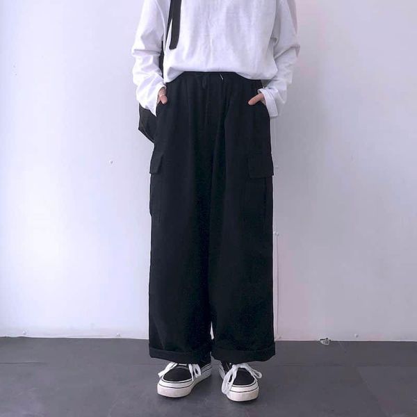 women's pants & capris spring autumn harajuku wide leg straight women solid jogger men's overalls casual trousers streetwear, Black;white
women's pants & capris spring autumn harajuku wide leg straight women solid jogger men's overalls casual trousers streetwear, Black;white