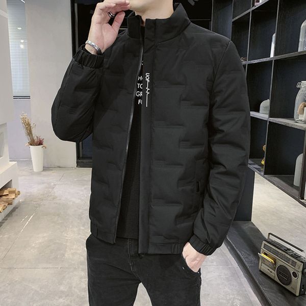 men's et short 2021 new thickened trend winter white duck down warm and handsome stand collar coat, Black
men's et short 2021 new thickened trend winter white duck down warm and handsome stand collar coat, Black