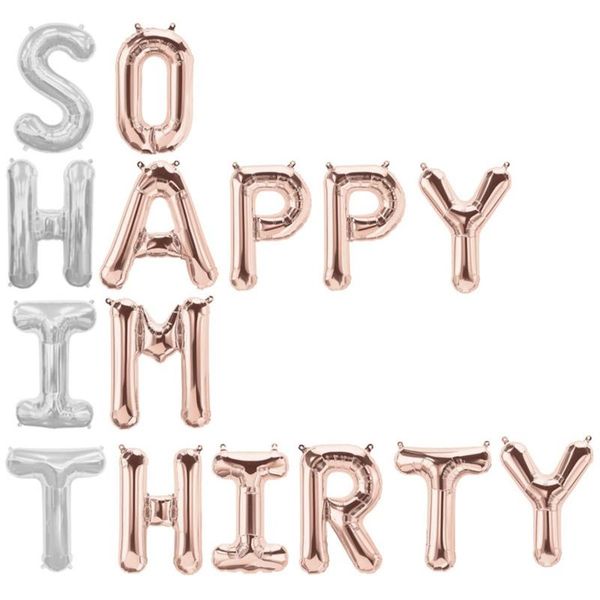 party decoration silver rose gold so happy im thirty letter balloons 30th birthday
party decoration silver rose gold so happy im thirty letter balloons 30th birthday