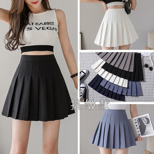 elastic pleated spring summer female autumn winter white short high waist a-word slim korean plaid skirt, Black
elastic pleated spring summer female autumn winter white short high waist a-word slim korean plaid skirt, Black