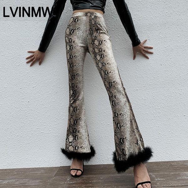 women's pants & capris lvinmw snake skin printed high waist flare women faux fure splicing feather trousers winter casual elastic stree, Black;white
women's pants & capris lvinmw snake skin printed high waist flare women faux fure splicing feather trousers winter casual elastic stree, Black;white
