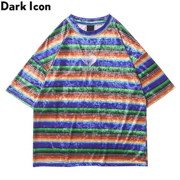 colorful stripe velvet t-shirt men summer round neck men's tshirts streetwear fashion tee shirts 210603, White;black
colorful stripe velvet t-shirt men summer round neck men's tshirts streetwear fashion tee shirts 210603, White;black