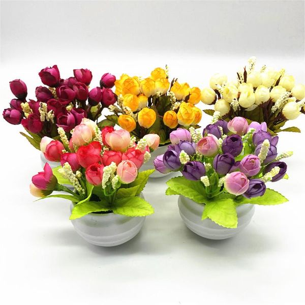 decorative flowers & wreaths mini silk rose flower artificial bonsai fake green leaves plants with pot home wedding party decor
decorative flowers & wreaths mini silk rose flower artificial bonsai fake green leaves plants with pot home wedding party decor