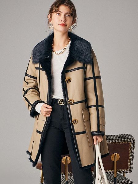 women's fur & faux genuine women 2021 jackets for wool coat vintage female jacket warm clothing coats roupas femeninas zjt957, Black
women's fur & faux genuine women 2021 jackets for wool coat vintage female jacket warm clothing coats roupas femeninas zjt957, Black