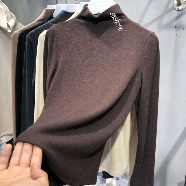 sweaters hoodies women's autumn and winter half high collar self heating warm long sleeve slim fitting letters thep, White;black
sweaters hoodies women's autumn and winter half high collar self heating warm long sleeve slim fitting letters thep, White;black