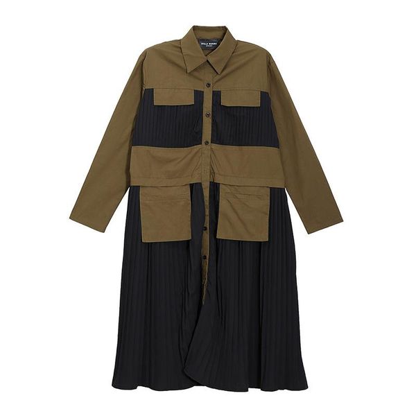 casual dresses big size midi dress of 2021 fashion loose autumn shows thin pleated blouse skirt 8533, Black;gray
casual dresses big size midi dress of 2021 fashion loose autumn shows thin pleated blouse skirt 8533, Black;gray