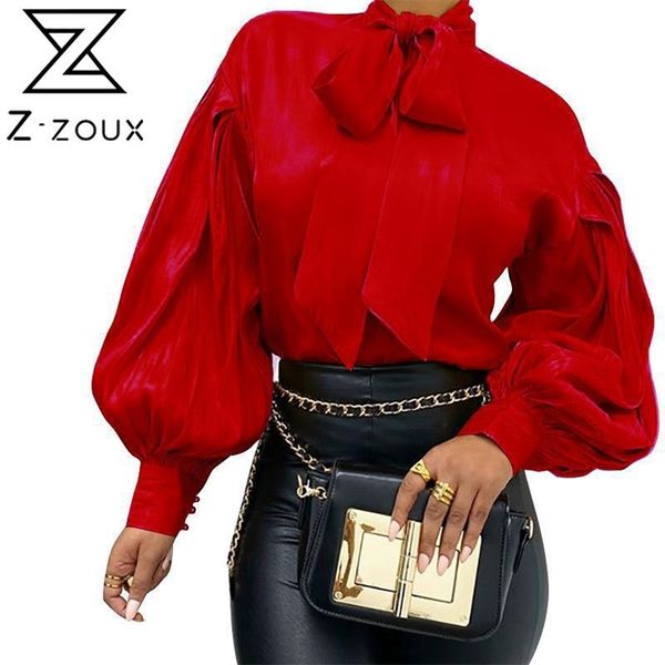 women blouse puff sleeve bow tie shirts long vintage ladies temperament satin white autumn 210513
women blouse puff sleeve bow tie shirts long vintage ladies temperament satin white autumn 210513