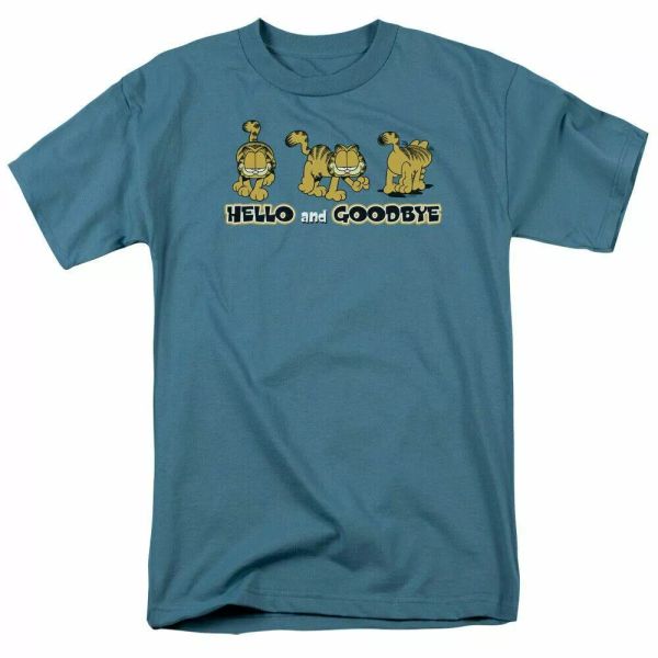 garfield hello and goodbye t shirt mens licensed cat jim davis comic tee slate, White;black
garfield hello and goodbye t shirt mens licensed cat jim davis comic tee slate, White;black