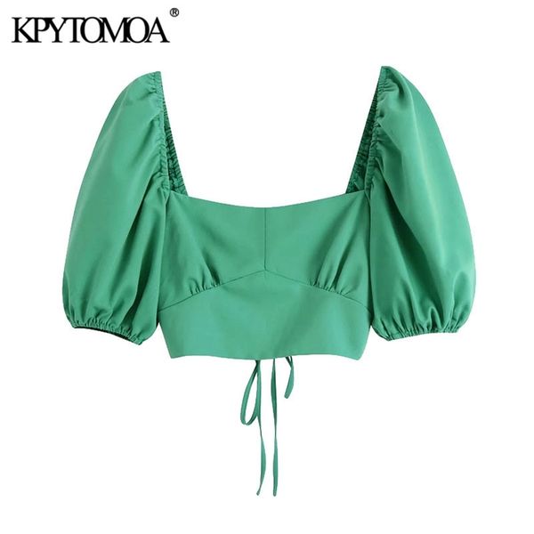 women fashion with elastic trims cropped blouses short sleeve criss-cross straps female shirts chic 210420, White
women fashion with elastic trims cropped blouses short sleeve criss-cross straps female shirts chic 210420, White
