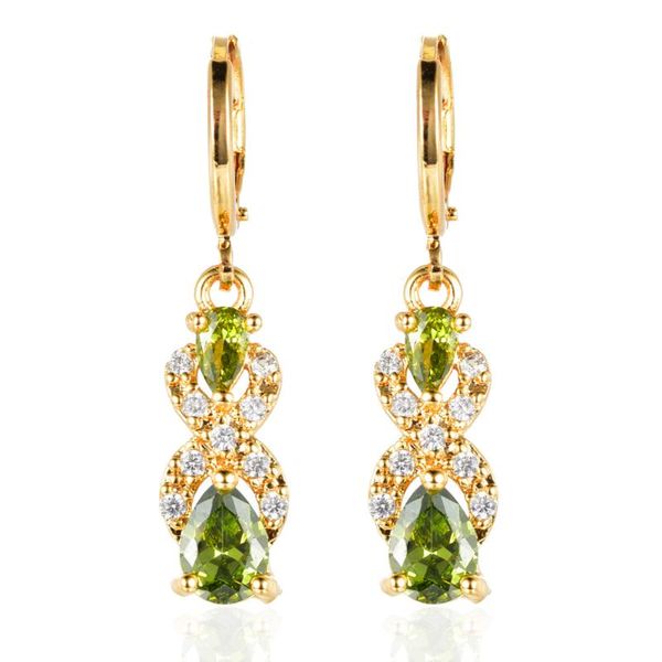 dangle & chandelier fashion gold color earrings green water drop cz stone women girls long jewelry, Silver
dangle & chandelier fashion gold color earrings green water drop cz stone women girls long jewelry, Silver
