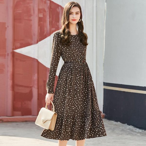 casual dresses europe station women's 2021 spring product amazon fashion round neck elegant and versatile polka dot dress women, Black;gray
casual dresses europe station women's 2021 spring product amazon fashion round neck elegant and versatile polka dot dress women, Black;gray
