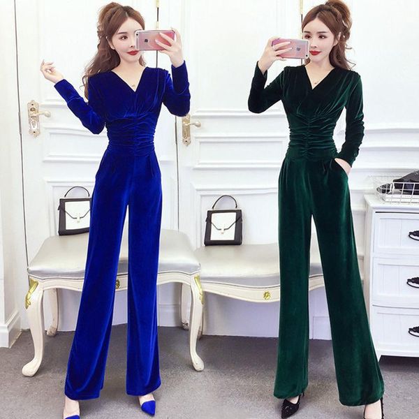 women 2021 spring autumn wide-leg jumpsuit female elegant v-neck long sleeve velvet romper ladies casual slim jumpsuits f293 women's &, Black;white
women 2021 spring autumn wide-leg jumpsuit female elegant v-neck long sleeve velvet romper ladies casual slim jumpsuits f293 women's &, Black;white