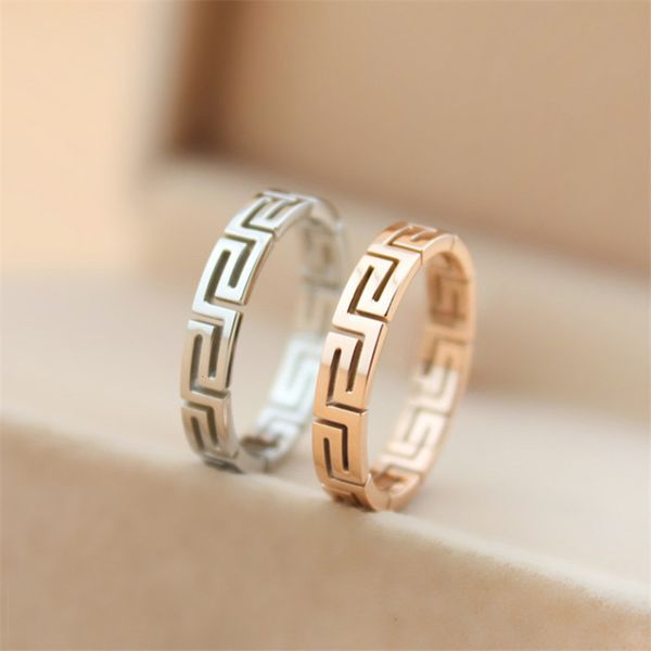 new great wall pattern titanium steel plated rose gold korean fashion simple female personalized index finger ring jewelry, Black
new great wall pattern titanium steel plated rose gold korean fashion simple female personalized index finger ring jewelry, Black