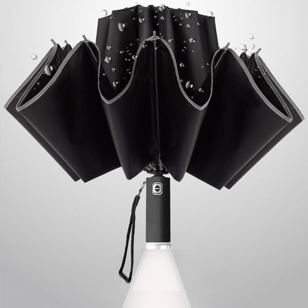 umbrellas women's umbrella automatic windproof fold inverted led 10/12k reverse reflective stripe rain sun
umbrellas women's umbrella automatic windproof fold inverted led 10/12k reverse reflective stripe rain sun
