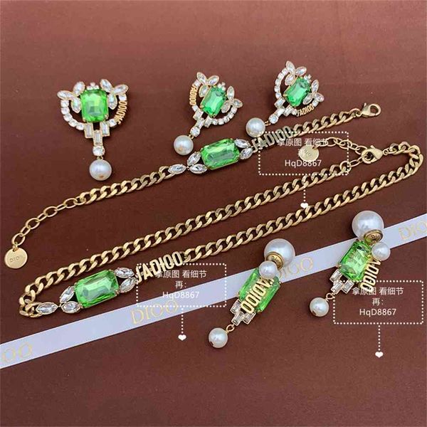 2021 luxury designer jewelry green suit necklace women's 2021 bracelet star same earring magic wand super immortal brooch, White
2021 luxury designer jewelry green suit necklace women's 2021 bracelet star same earring magic wand super immortal brooch, White