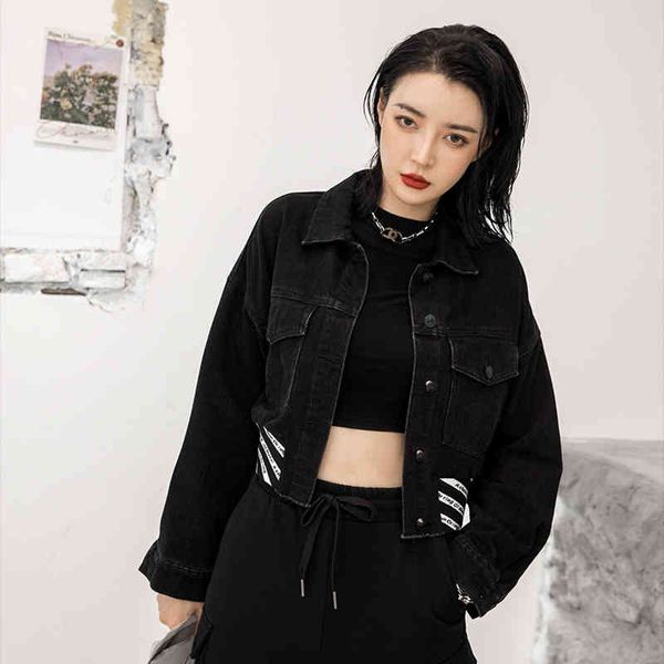 women's jackets tuogu brand women's clothing autumn winter european goods versatile letter splicing short black cowboy coat women, Black;brown
women's jackets tuogu brand women's clothing autumn winter european goods versatile letter splicing short black cowboy coat women, Black;brown