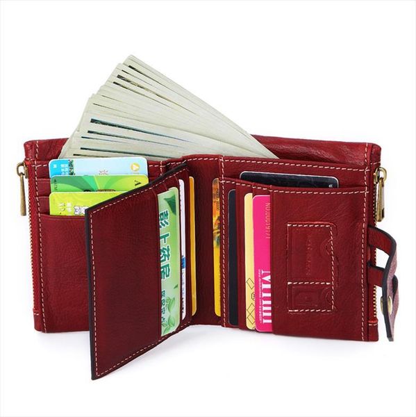 genuine leather women wallet slim coin purse female small double zipper rfid walet card hold for girl money bag designer, Red;black
genuine leather women wallet slim coin purse female small double zipper rfid walet card hold for girl money bag designer, Red;black