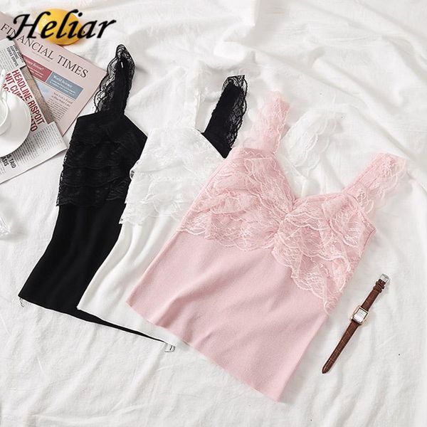 women's tanks & camis heliar pink camisole knitting crop lace girlish sweet femme women 2021 summer vest tank, White
women's tanks & camis heliar pink camisole knitting crop lace girlish sweet femme women 2021 summer vest tank, White