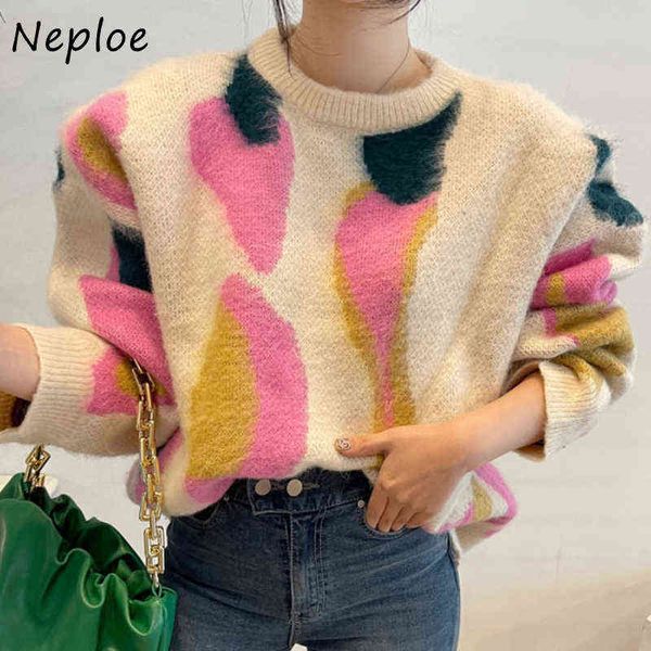 neploe hit color patchwork knit warm sweater women o neck pullover long sleeve warm pull femme winter 2021 new sueter warm y1110, White;black
neploe hit color patchwork knit warm sweater women o neck pullover long sleeve warm pull femme winter 2021 new sueter warm y1110, White;black