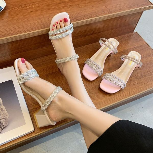 slippers med shoes square heel string bead woman's slides fashion block 2021 luxury pu hoof heels female womens o, Black
slippers med shoes square heel string bead woman's slides fashion block 2021 luxury pu hoof heels female womens o, Black