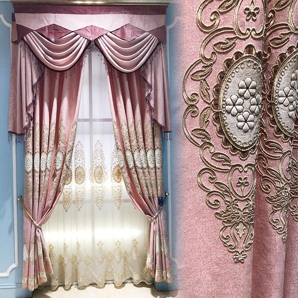 curtain & drapes pink european luxury embroidered blackout curtains for living room upgraded chenille custom bedroom
curtain & drapes pink european luxury embroidered blackout curtains for living room upgraded chenille custom bedroom