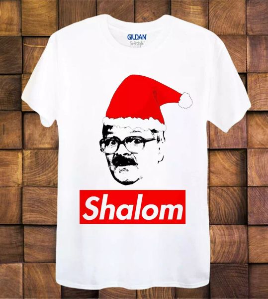 christmas shalom t shirt friday night dinner t shirt ladies tee 754, White;black