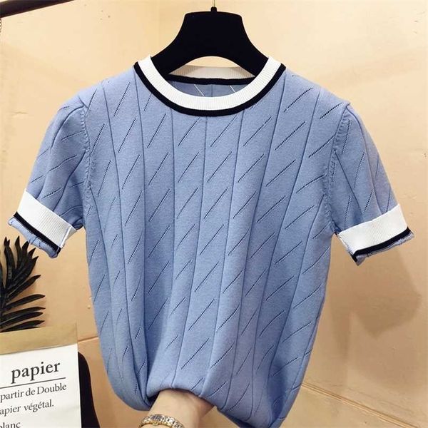 summer arrival short sleeve o-neck patchwork sweater women fresh cute loose knitted pullover modis 211103, White;black
summer arrival short sleeve o-neck patchwork sweater women fresh cute loose knitted pullover modis 211103, White;black