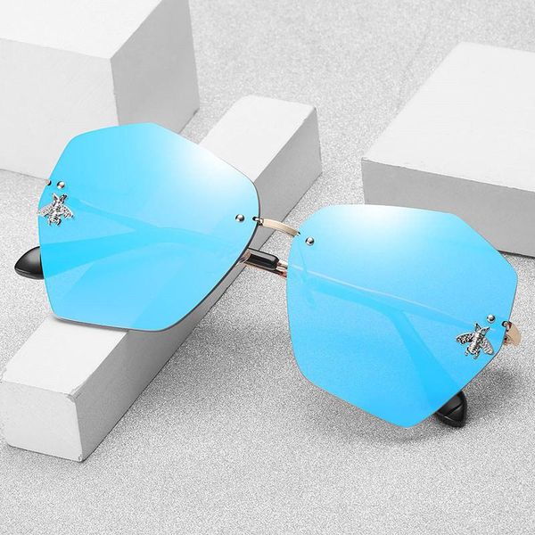 sunglasses women men blue red cat eye rimless female male brand gradient oversized mirror shield polarized, White;black
sunglasses women men blue red cat eye rimless female male brand gradient oversized mirror shield polarized, White;black