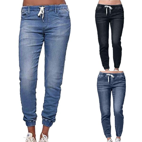 women's long pants with lace up and lantern jeans, 2021 spring korean version, slim versatile spodnium sagace jeans, Blue
women's long pants with lace up and lantern jeans, 2021 spring korean version, slim versatile spodnium sagace jeans, Blue