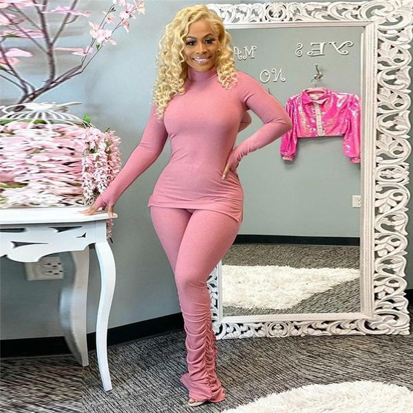 women's two piece pants knitted ribeed set women winter clothes long sleeve turtleneck and stacked loungewear matching sets outfits, White
women's two piece pants knitted ribeed set women winter clothes long sleeve turtleneck and stacked loungewear matching sets outfits, White