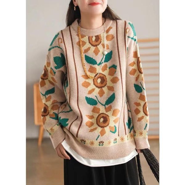 women's sweaters 2021 autumn and winter fashion simple loose large size printed sweater 6084, White;black
women's sweaters 2021 autumn and winter fashion simple loose large size printed sweater 6084, White;black