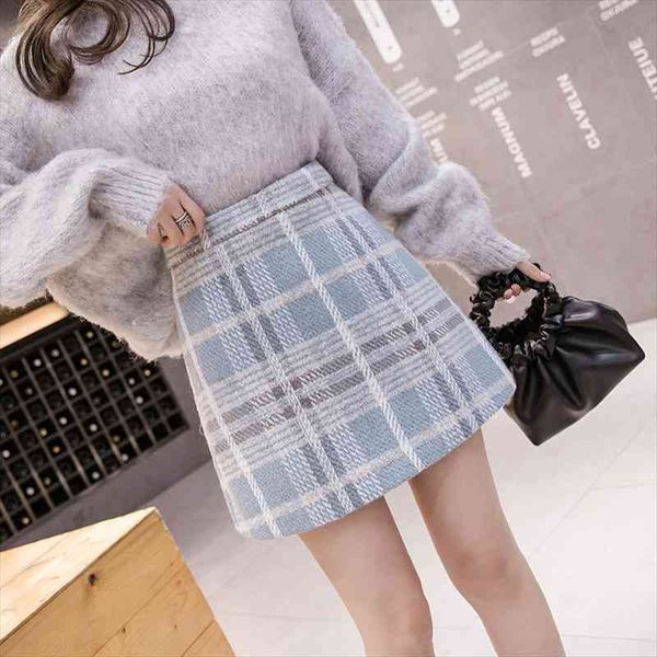 plaid tweed high waist women skirt zipper mini england style autumn plus size pencil slim vintage z850, Black
plaid tweed high waist women skirt zipper mini england style autumn plus size pencil slim vintage z850, Black