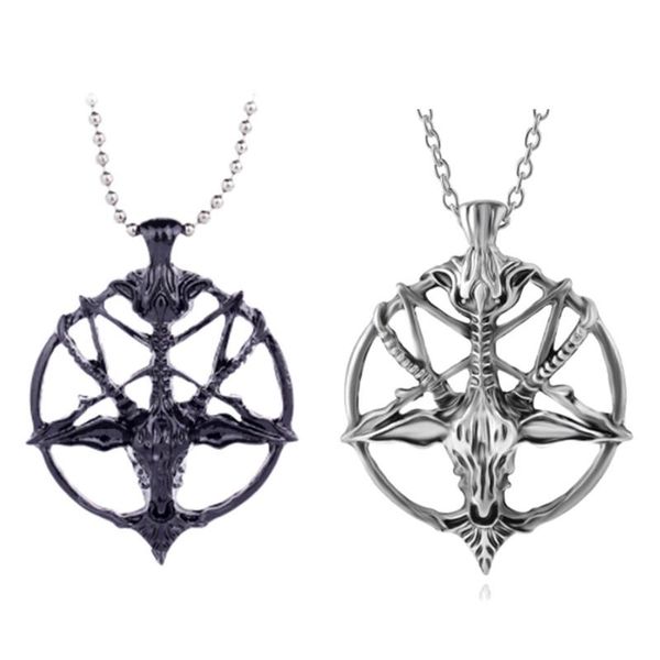 inverted pentagram goat head pendant necklace bread sheepshead sigil necklaces &, Silver
inverted pentagram goat head pendant necklace bread sheepshead sigil necklaces &, Silver