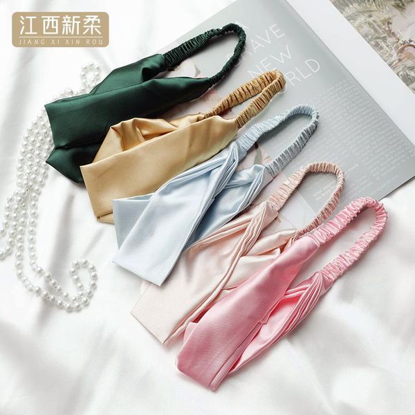 arrival cross soft satin headbands girl's solid color headwear lady's vintage hair accessories
arrival cross soft satin headbands girl's solid color headwear lady's vintage hair accessories