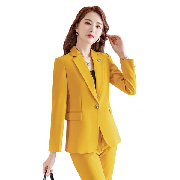 women's two piece pants women jacket and trouser office ladies formal pant suit blazer fall winter yellow black white 2 set for busines
women's two piece pants women jacket and trouser office ladies formal pant suit blazer fall winter yellow black white 2 set for busines