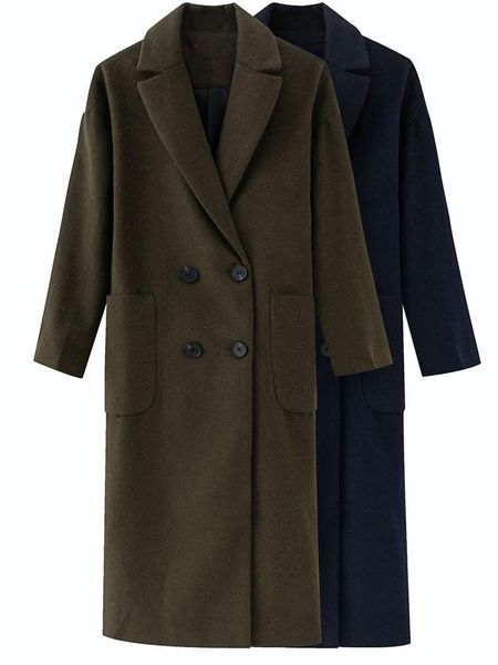 women's wool & blends vogue casual woman long coat fashion office ladies autumn double breasted jackets female high street overdress, Black
women's wool & blends vogue casual woman long coat fashion office ladies autumn double breasted jackets female high street overdress, Black