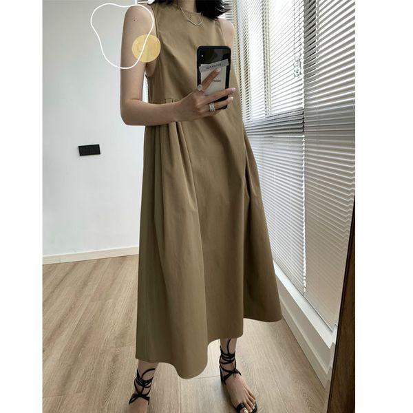 luxury casual dresses khaki sleevels dr's summer french waist closing temperament long dign a-line skirt 2021 style, Black;gray
luxury casual dresses khaki sleevels dr's summer french waist closing temperament long dign a-line skirt 2021 style, Black;gray