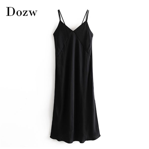 black color spaghetti strap silk dress women fashion v neck midi lady split stain party female vestiti donna 210515, Black;gray
black color spaghetti strap silk dress women fashion v neck midi lady split stain party female vestiti donna 210515, Black;gray