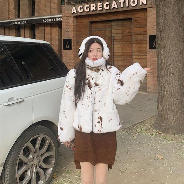 women's fur & faux luxury cloth 2021 autumn and winter janpa style real rex cow pattern fashion coat short overcoat women parka, Black
women's fur & faux luxury cloth 2021 autumn and winter janpa style real rex cow pattern fashion coat short overcoat women parka, Black