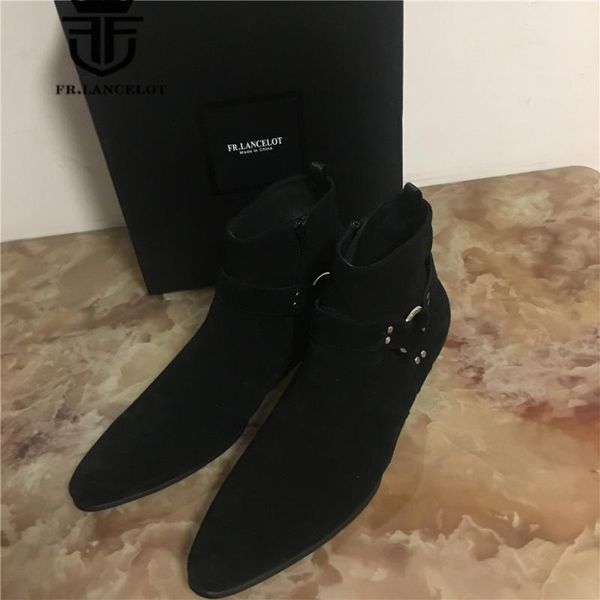 boots personalized exclusive pointed toed suede black genuine leather slim designed wedge ankle strap men short
boots personalized exclusive pointed toed suede black genuine leather slim designed wedge ankle strap men short