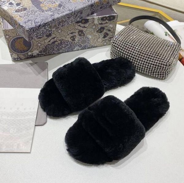 designer wool sandals autumn winter indoor warm slippers comfortable soft fur flip flop with box size 35-42, Black
designer wool sandals autumn winter indoor warm slippers comfortable soft fur flip flop with box size 35-42, Black